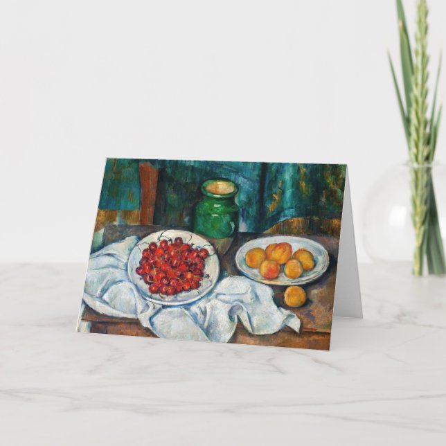 Paul Cezanne - Still Life with Cherries and Peachs Card (Front)