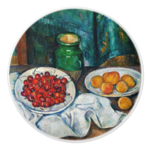 Paul Cezanne - Still Life with Cherries and Peachs Ceramic Knob
