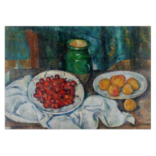 Paul Cezanne - Still Life with Cherries and Peachs Cutting Board