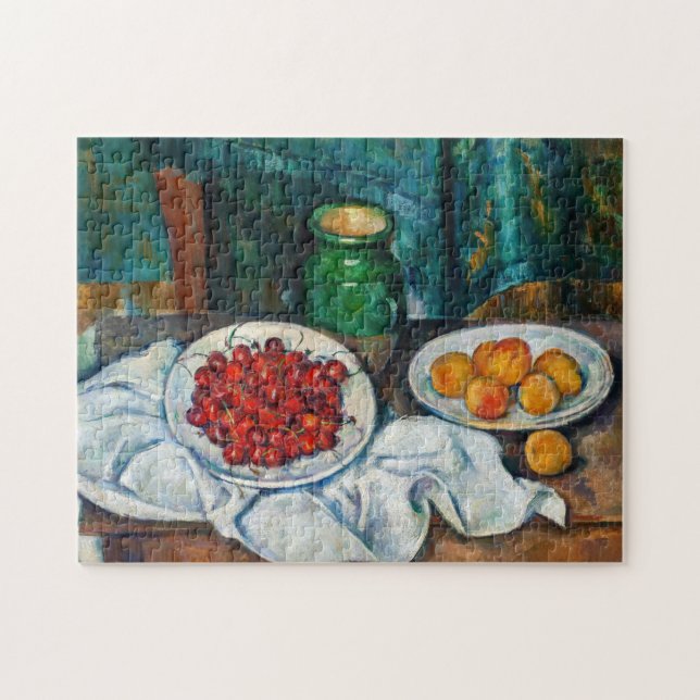 Paul Cezanne - Still Life with Cherries and Peachs Jigsaw Puzzle (Horizontal)
