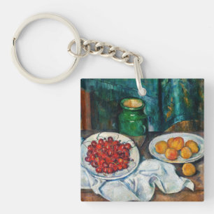 Paul Cezanne - Still Life with Cherries and Peachs Keychain