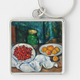 Paul Cezanne - Still Life with Cherries and Peachs Keychain