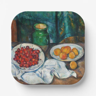 Paul Cezanne - Still Life with Cherries and Peachs Paper Plate