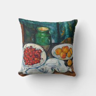 Paul Cezanne - Still Life with Cherries and Peachs Throw Pillow