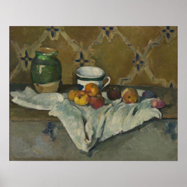 Paul Cezanne | Still Life with Jar, Cup, and Apple Poster (Front)