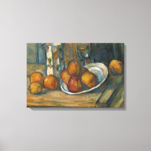 Paul Cezanne - Still Life with Milk Jug and Fruit Canvas Print