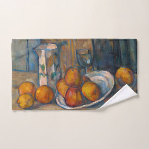 Paul Cezanne - Still Life with Milk Jug and Fruits Bath Towel Set