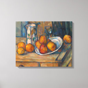 Paul Cezanne - Still Life with Milk Jug and Fruits Canvas Print