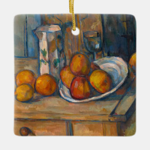 Paul Cezanne - Still Life with Milk Jug and Fruits Ceramic Ornament