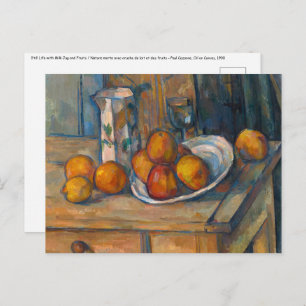 Paul Cezanne - Still Life with Milk Jug and Fruits Postcard