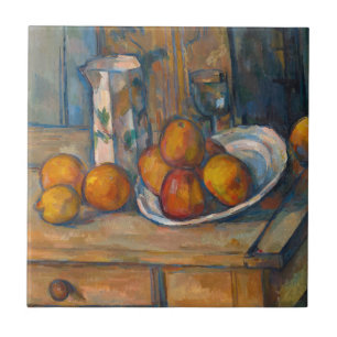 Paul Cezanne - Still Life with Milk Jug and Fruits Tile