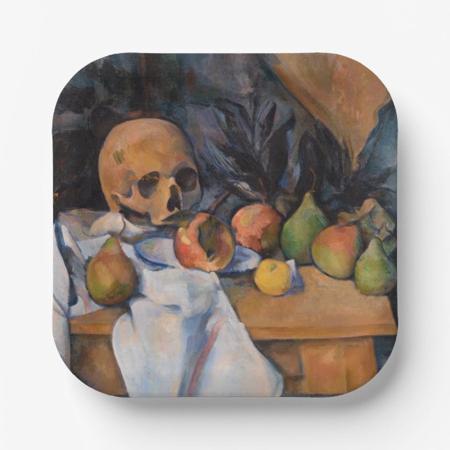 Paul Cezanne - Still Life with Skull Paper Plate (Front)