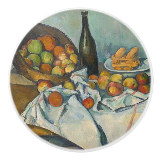 Paul Cezanne - The Basket of Apples Ceramic Knob (Front)
