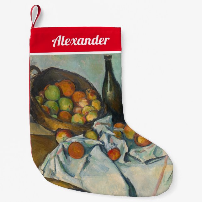 Paul Cezanne - The Basket of Apples Small Christmas Stocking (Front)