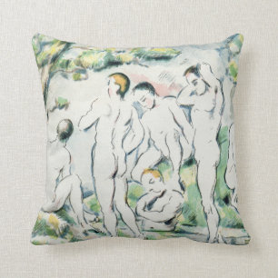 Paul Cezanne   The Bathers, Small plate Throw Pillow