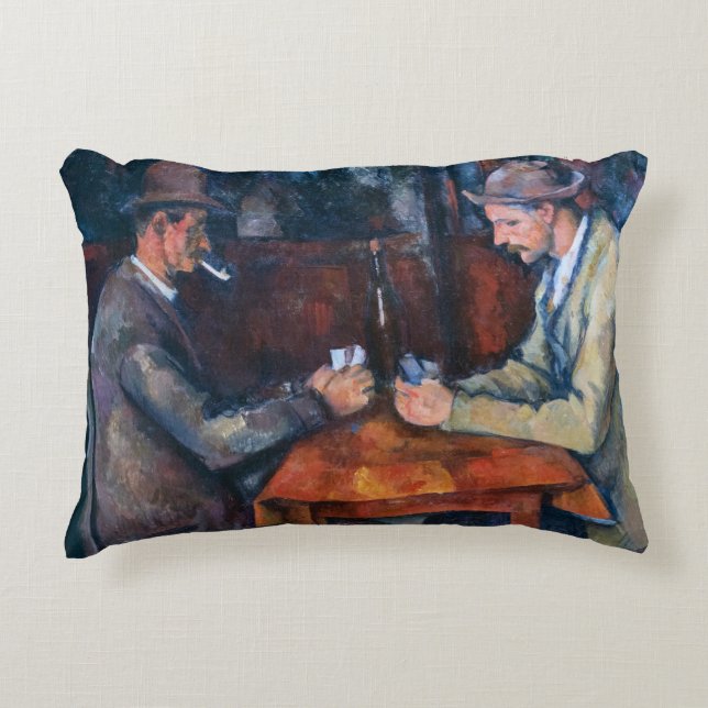 Paul Cezanne - The Card Players Accent Pillow (Front)