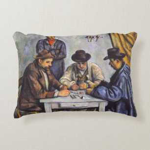 Paul Cezanne - The Card Players Accent Pillow