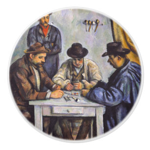 Paul Cezanne - The Card Players Ceramic Knob