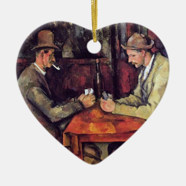 Paul Cezanne - The Card Players Fine Art Painting Ceramic Ornament (Front)