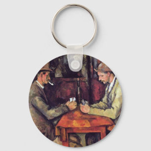 Paul Cezanne - The Card Players Fine Art Painting Keychain