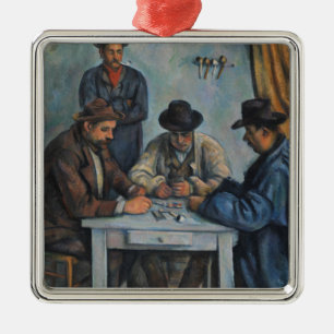 Paul Cezanne The Card Players Metal Ornament
