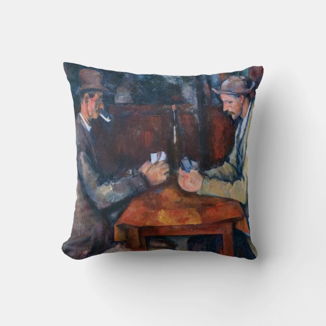 Paul Cezanne - The Card Players Throw Pillow (Front)