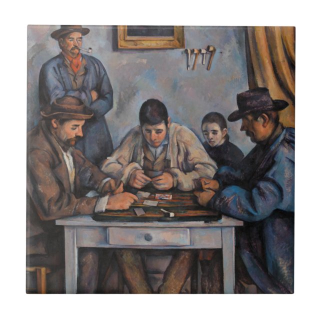 Paul Cezanne - The Card Players Tile (Front)