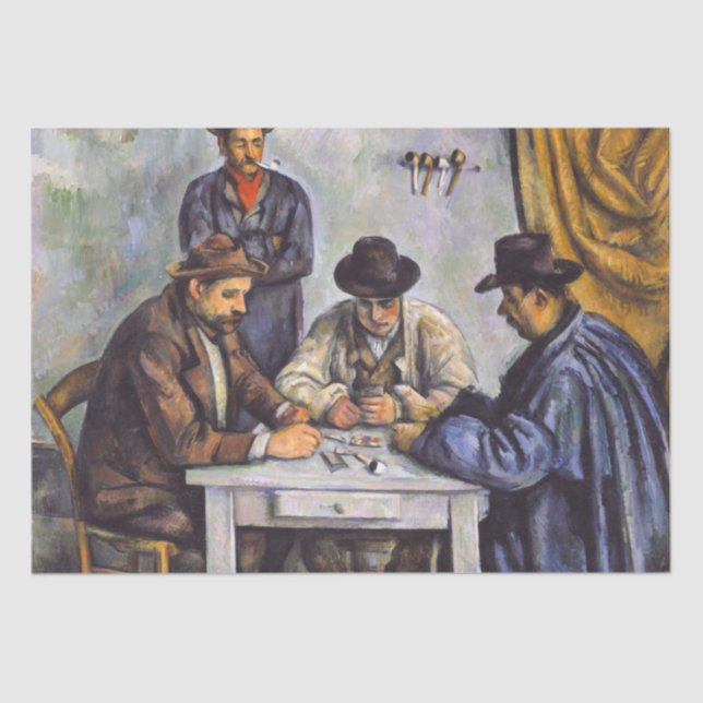 Paul Cezanne - The Card Players Tissue Paper (Front)