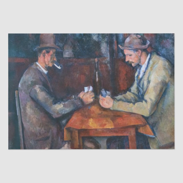 Paul Cezanne - The Card Players Tissue Paper (Front)
