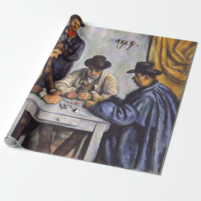 Paul Cezanne - The Card Players Wrapping Paper (Unrolled)