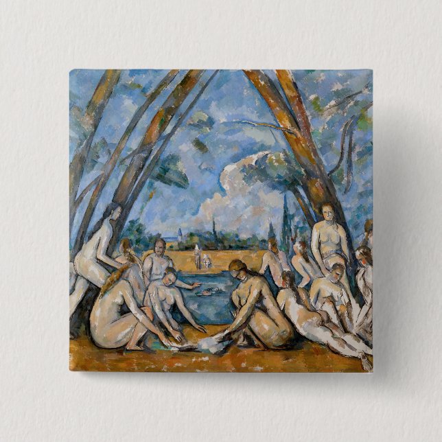 Paul Cezanne - The Large Bathers 2 Inch Square Button (Front)