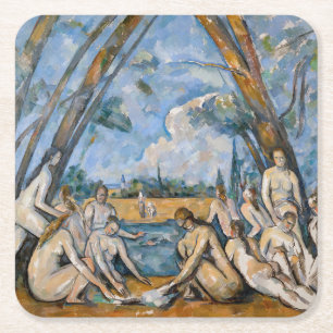 Paul Cezanne - The Large Bathers Square Paper Coaster