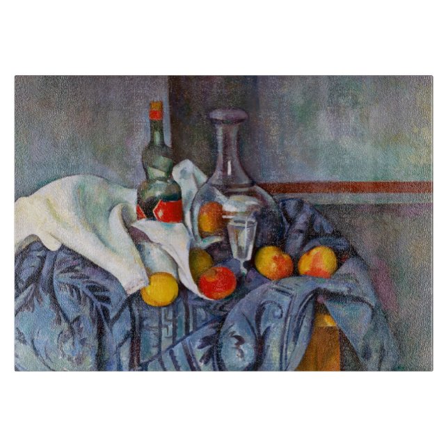Paul Cézanne The Peppermint Bottle still life art Cutting Board (Front)