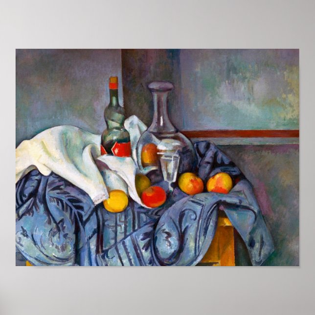 Paul Cézanne The Peppermint Bottle still life art Poster (Front)