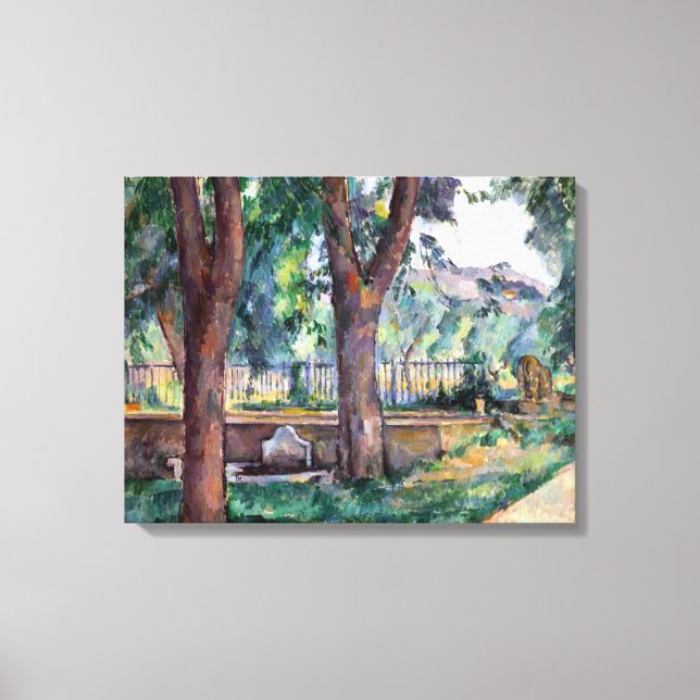 Paul Cezanne The Pool at the Jas de Bouffan Canvas Print (Front)