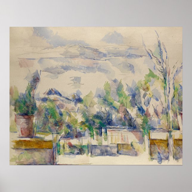 Paul Cezanne - The Terrace at the Garden Poster (Front)