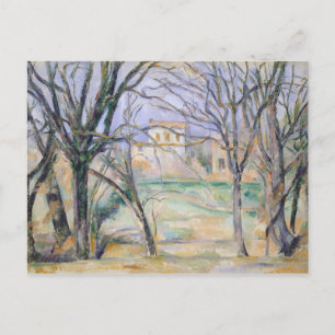 Paul Cezanne Trees and houses, 1885-86 Postcard