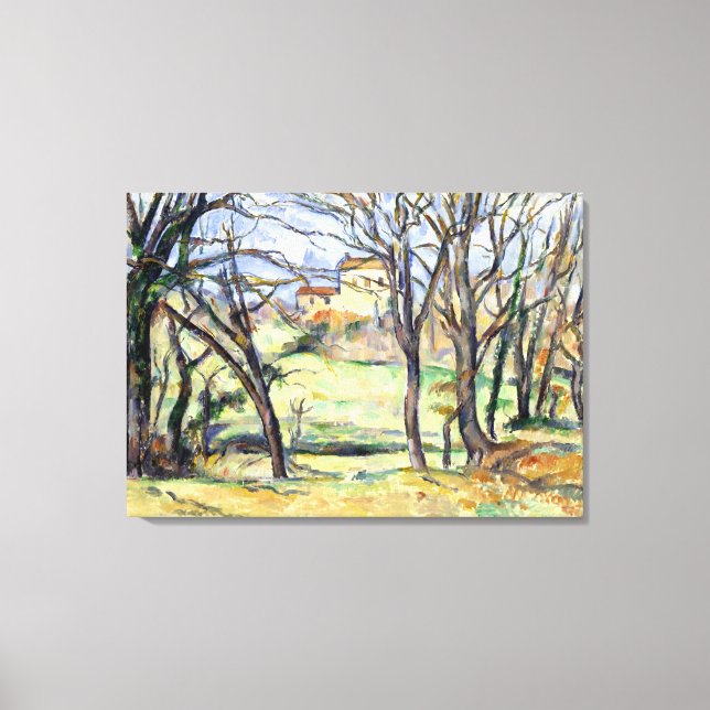Paul Cezanne Trees Houses Near the Jas de Bouffan Canvas Print (Front)