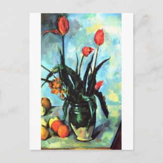 Paul Cezanne - Vase of Tulips Postcard
