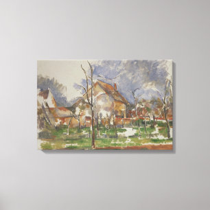 Paul Cezzane - Winter Landscape, Giverny Canvas Print