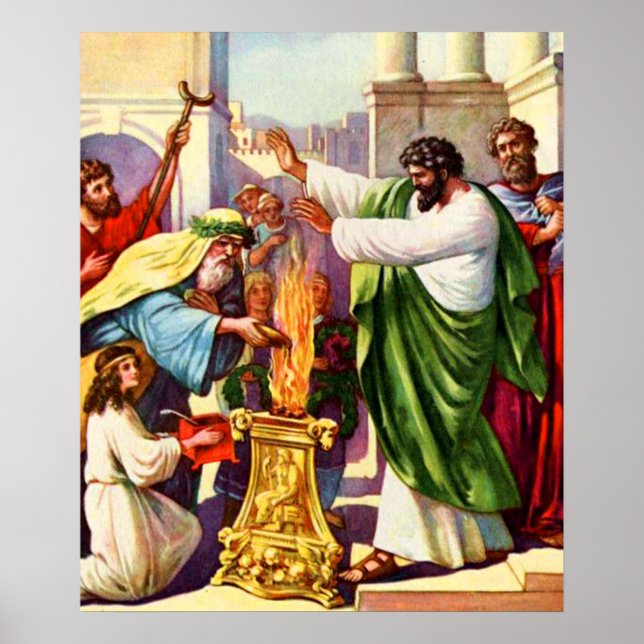 paul cures a lame man at lystra poster (Front)