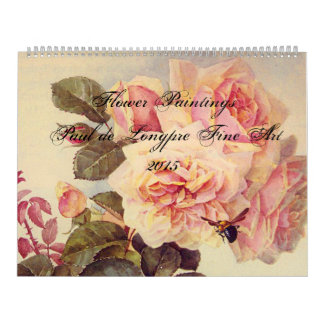 Paul de Longpre Fine Art Flowers Calendar