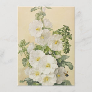 Paul De Longpre - Hollyhocks 1901 Invitation