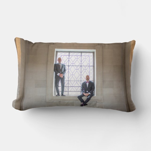 Paul + Don's Wedding 13 x 21 Lumbar Pillow (Front)
