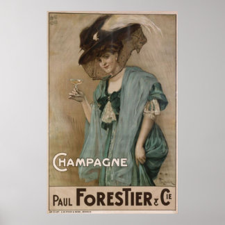 Paul Forestier Champagne Add Poster