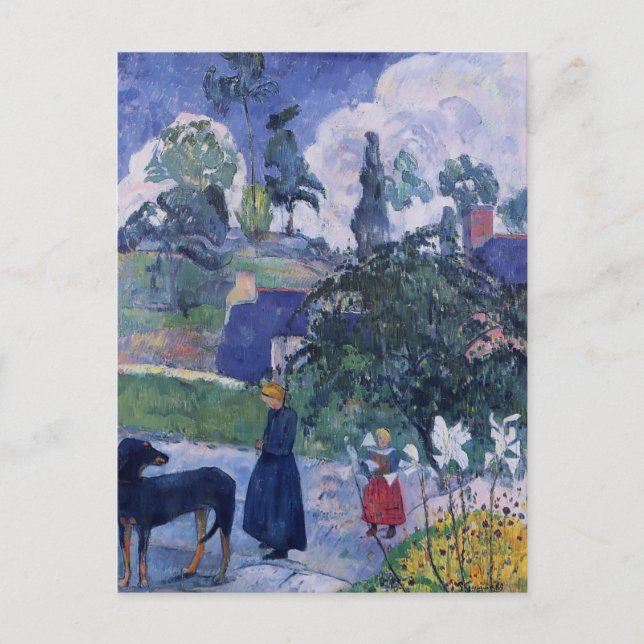 Paul Gauguin- Among the lillies Postcard (Front)