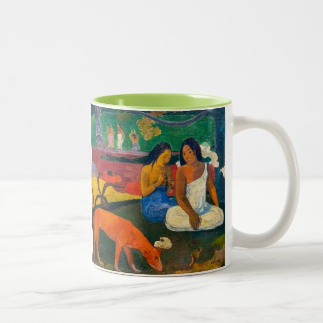 Paul Gauguin - Arearea / The Red Dog Two-Tone Coffee Mug (Right)
