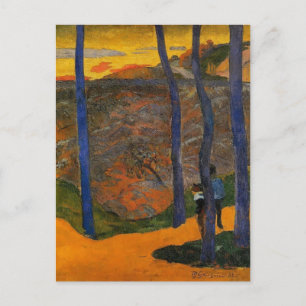 Paul Gauguin- Blue trees Postcard