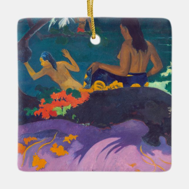 Paul Gauguin - By the Sea / Fatata te Miti Ceramic Ornament (Front)