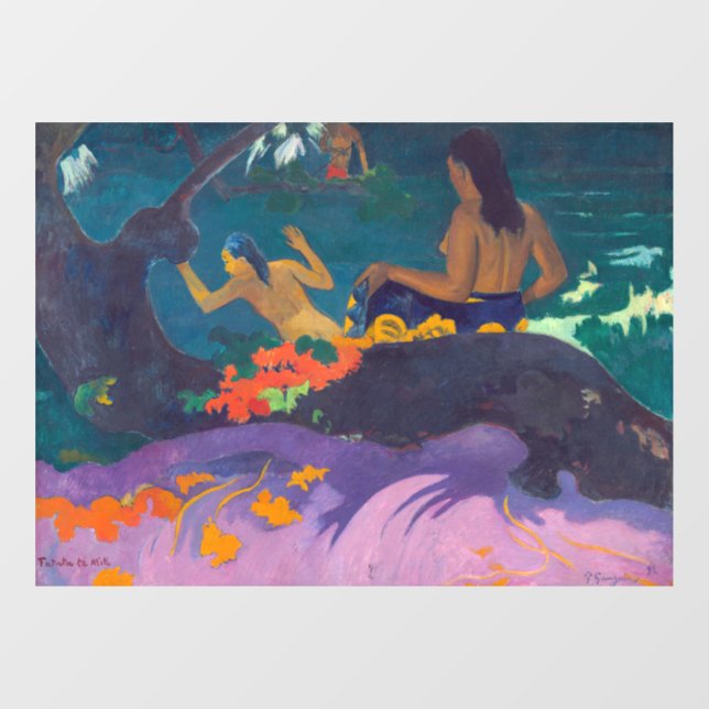 Paul Gauguin - By the Sea / Fatata te Miti Window Cling (Sheet)